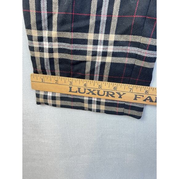Talbots Petite Plaid Pants Women 4P Blaci White Lined Work Preppy Acadamia - Picture 3 of 9